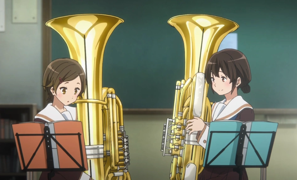 Image Kazuki and Riko holding the Tuba.PNG Hibike! Euphonium Wiki