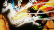 Gon golpea a Genthru