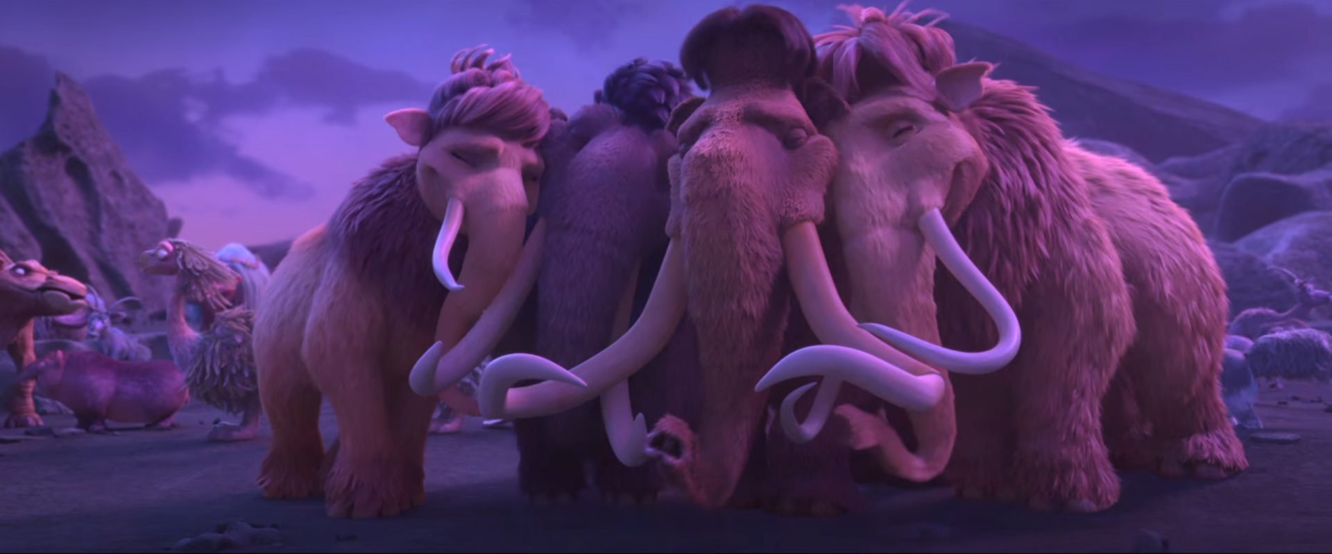 Image Manny, Ellie, Peaches, and Julian hugging.png Ice Age Wiki Fandom powered by Wikia