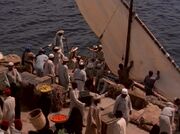 Disembarking in Cairo