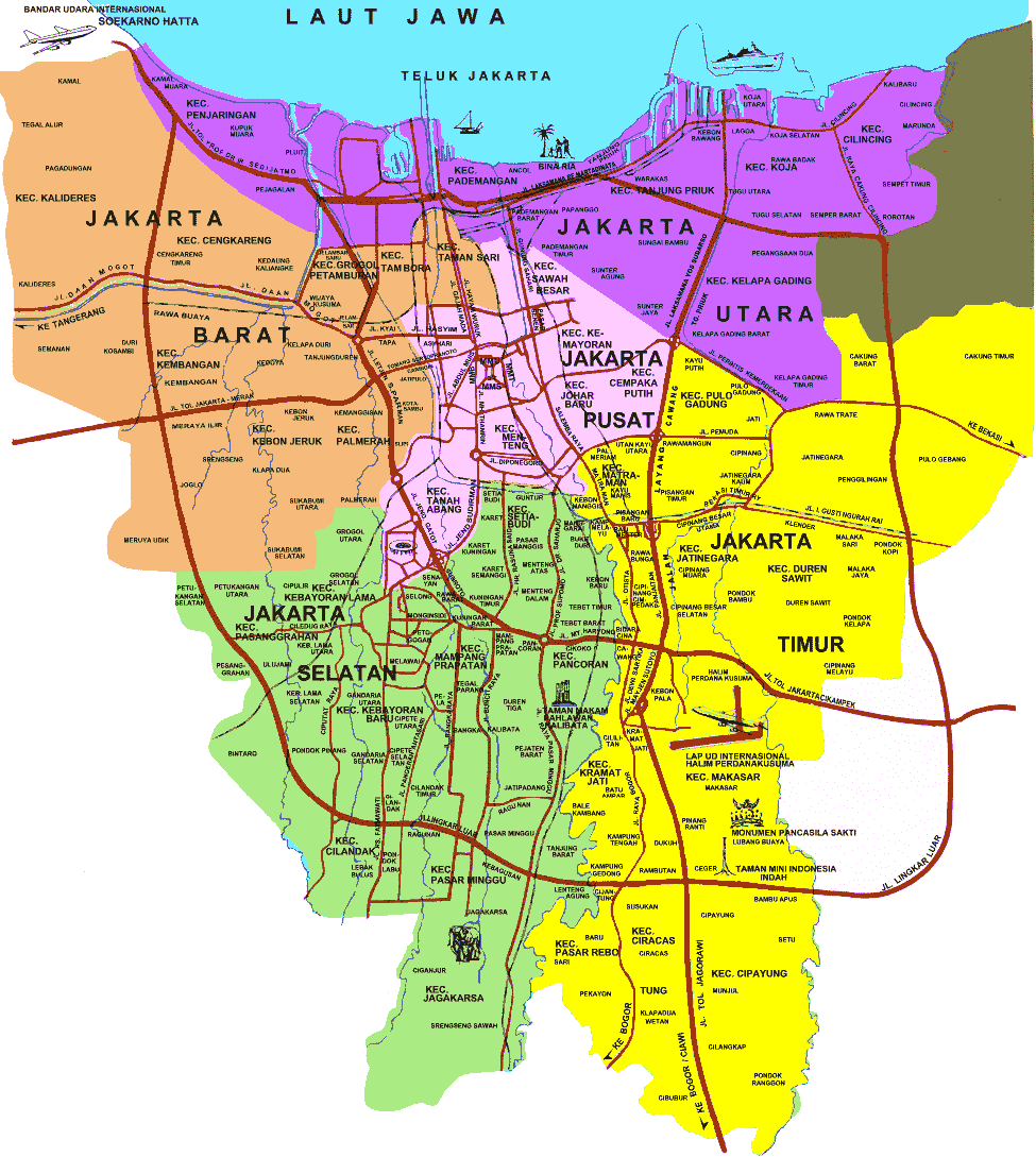 Image - Map-Jakarta-overall.png | Indonesia | FANDOM powered by Wikia