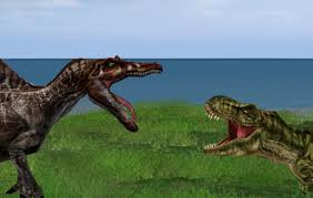 jurassic park operation genesis t rex vs spinosaurus