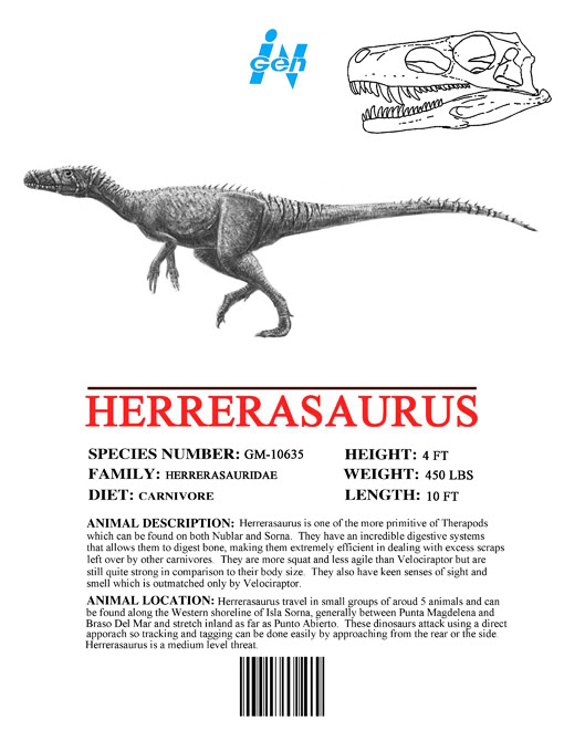 jurassic park ingen dinosaur list