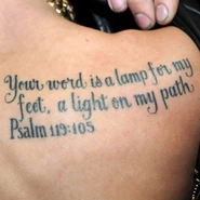 verse meaning 105 psalm 119 Wiki Justin Tattoos   Bieber  Wikia