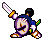KSS Meta Knight Samurai Kirby sprite