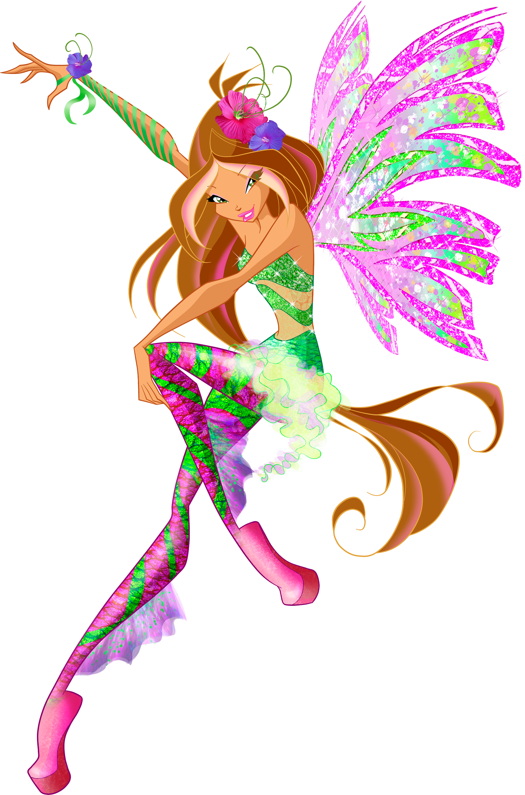 Image Winx Club Flora Sirenix Pose4 Png Magical Girl Mahou Shoujo