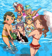 Touko Zaizen's Friends in Pool (Anime)