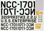 USS Enterprise 11-feet model decal sheet by Richard Datin