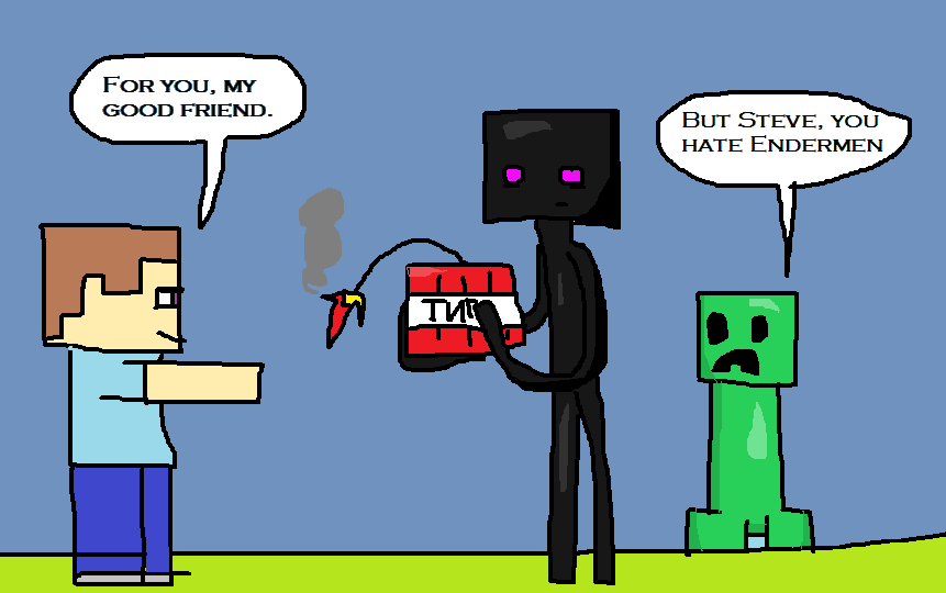 Image Steve enderman and creeper.png Minecraft Fanfictions Wiki
