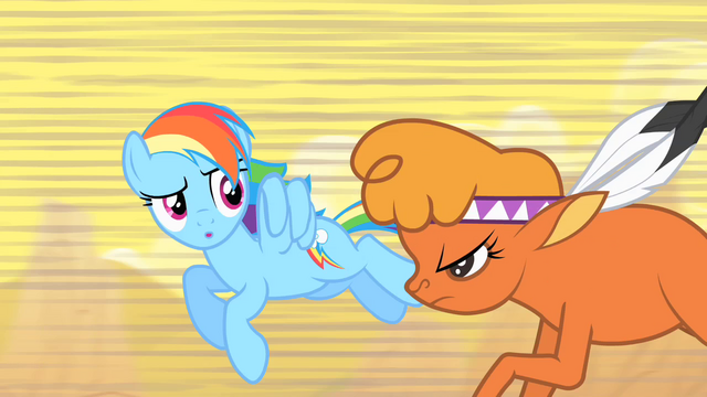 File:Little Strongheart and Rainbow Dash S1E21.png