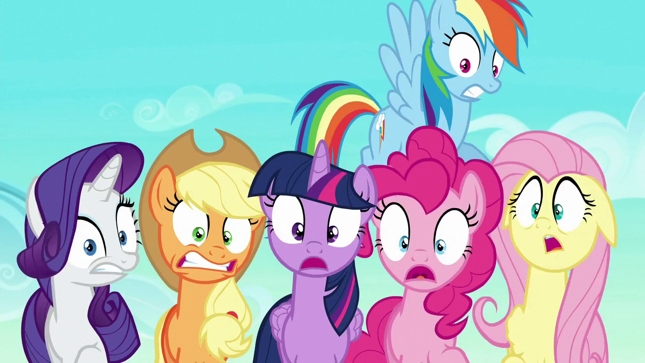 Image Mane Six scared S6E2.png My Little Pony Friendship is Magic