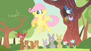 Fluttershy als Fohlen mit Waldtieren S1E23.png