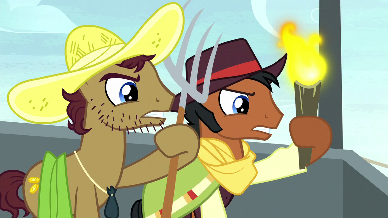 Image Angry mob stallions take up pitchfork and torch S5E6.png My Little Pony Friendship is