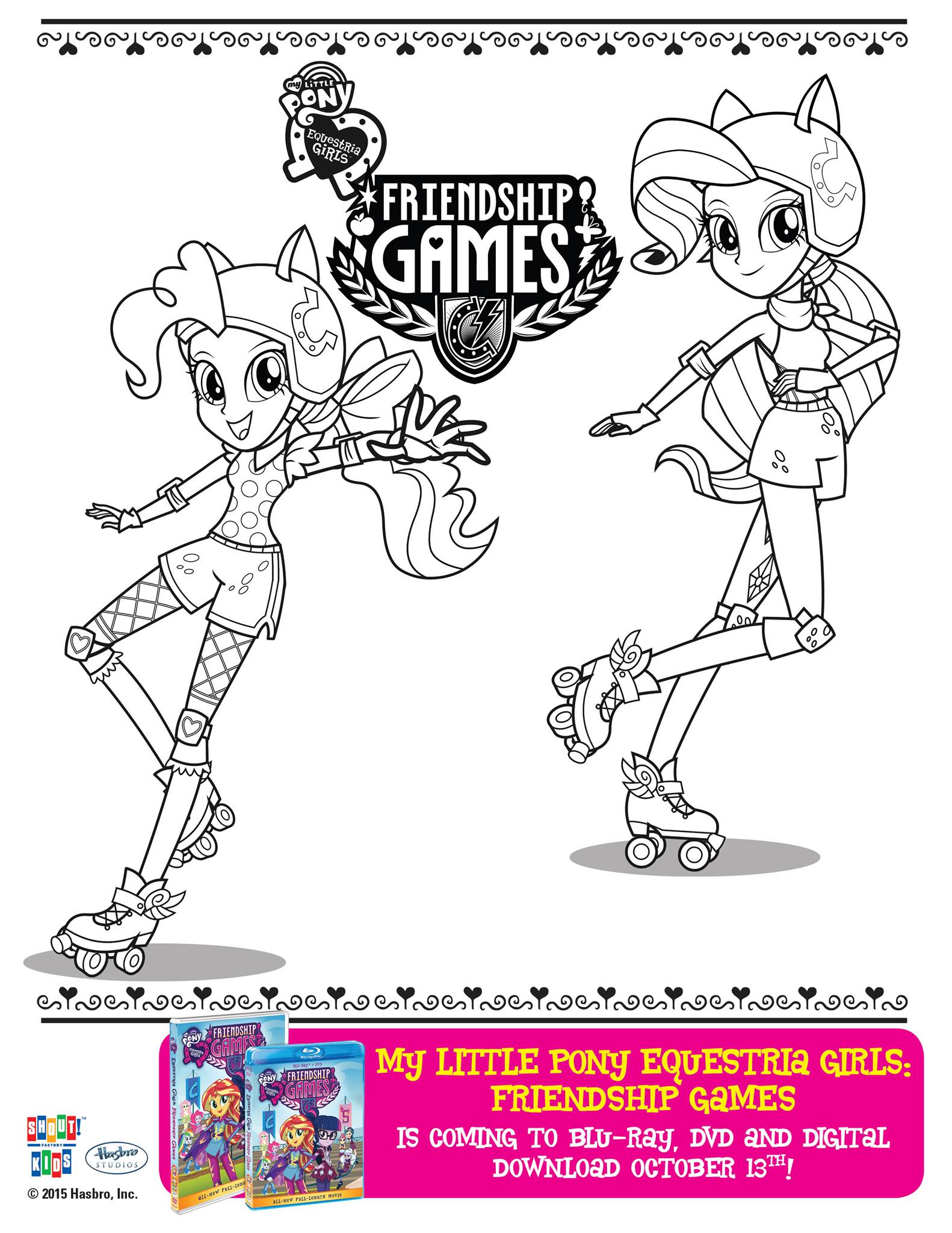 Uncategorized My Little Pony Friendship Is Magic Coloring Book image pinkie pie and rarity friendship games coloring page jpg my little pony is magic wiki fandom powered by wik