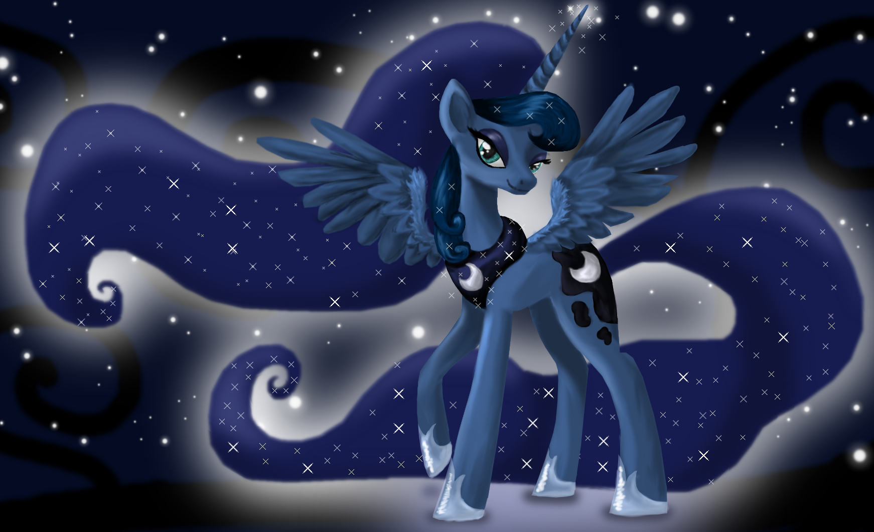 Image  Princess Luna wallpaper fan art by artistsuahkin.png  My