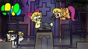 Cutie Mark Crusaders assembling the Silver Monkey