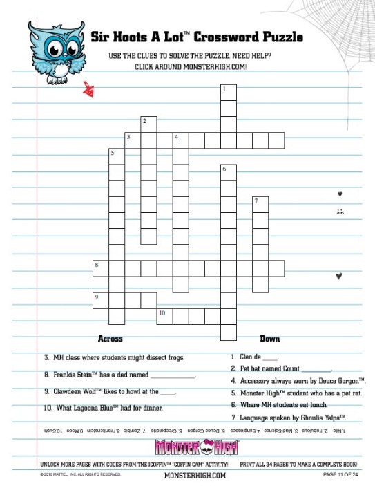 Printables Monster High Worksheets make a monster high album activity book wiki 11