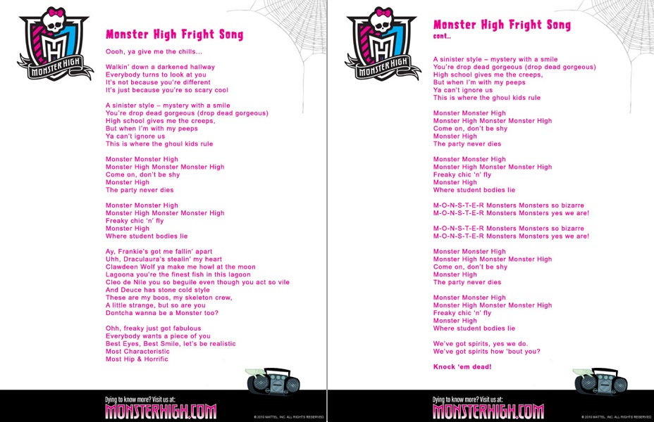 Fright Song | Monster High Wiki | FANDOM powered by Wikia