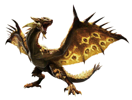 gold rathian statue