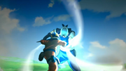 Naruto atinge Kabuto com o Rasengan