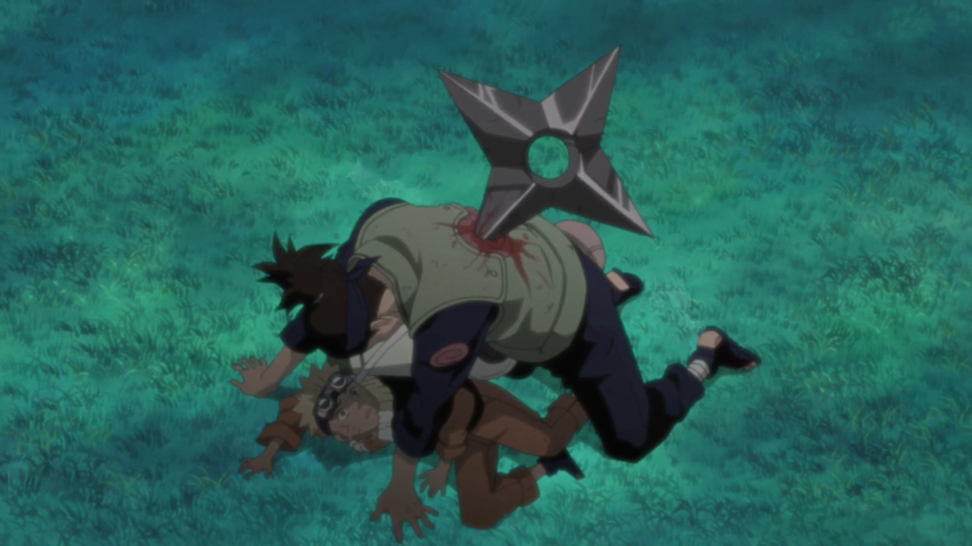 Image Iruka protects naruto.png Narutopedia Fandom powered by Wikia