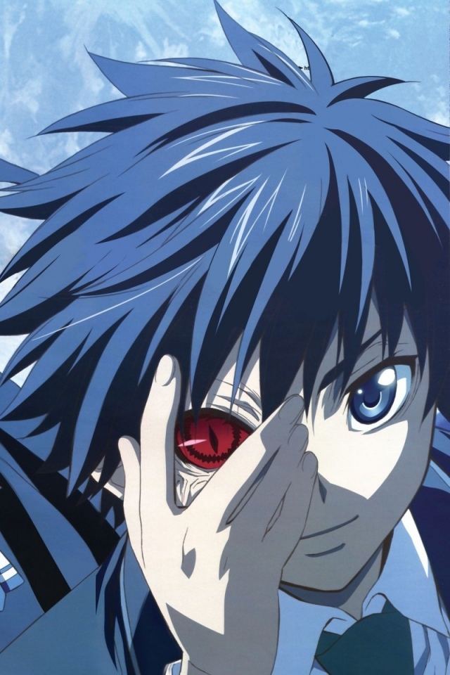 male Blue haired anime