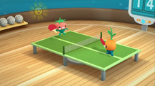 Vegimals playing table-tennis