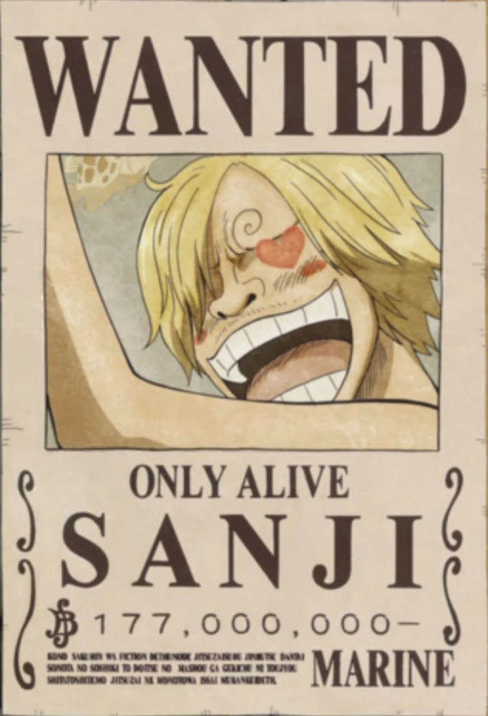 Avis De Recherche One Piece Sanji