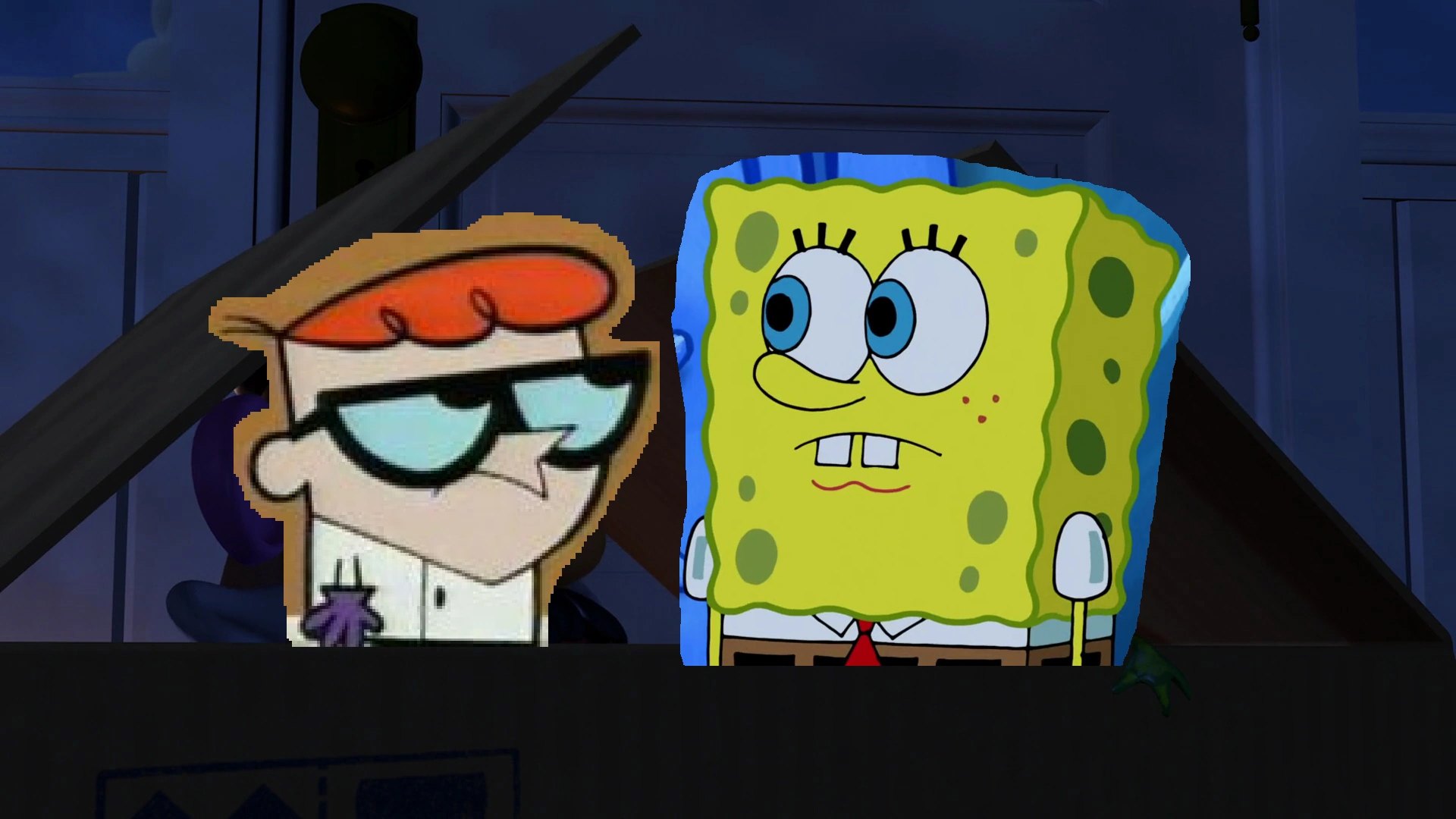 Image - Spongebob and dexter in the box.png | The Parody Wiki | Fandom