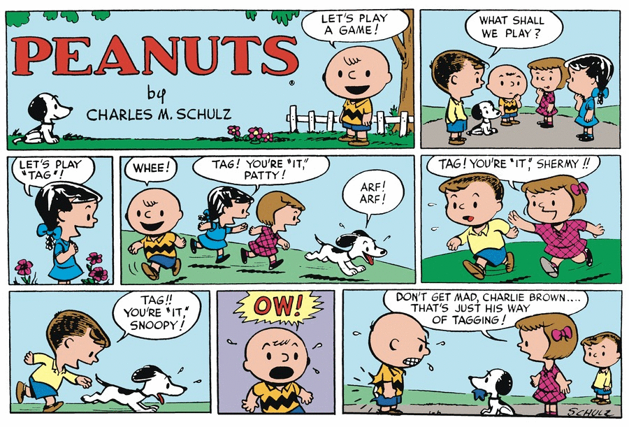 Image result for peanuts comic  first sunday strip