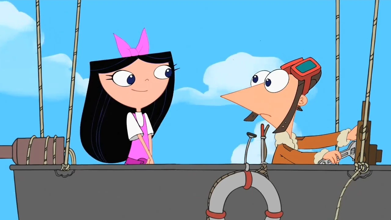 Image Isabella in Phineas's balloon.jpg Phineas and Ferb Wiki