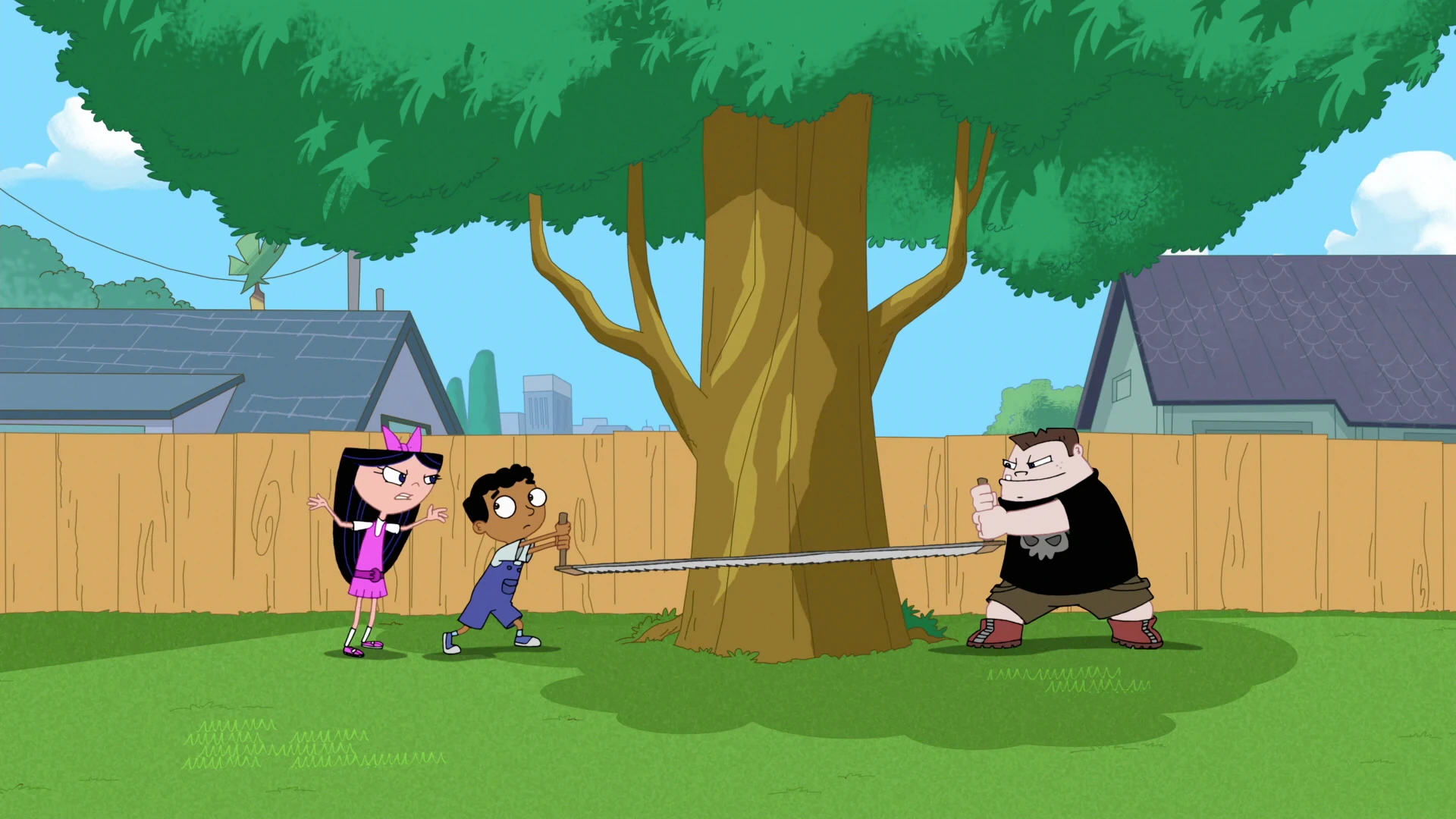 Image 319b Cutting Down the Tree.jpg Phineas and Ferb Wiki Fandom powered by Wikia