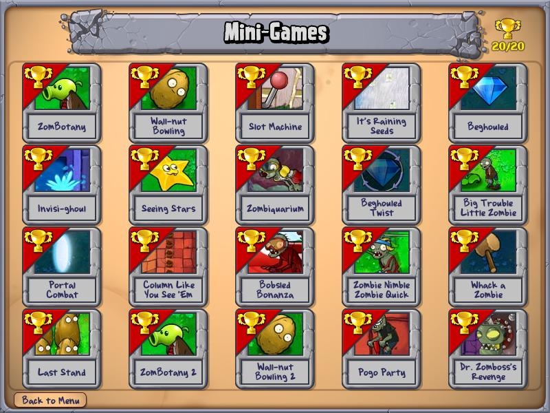 Mini-games | Plants vs. Zombies Wiki | FANDOM powered by Wikia