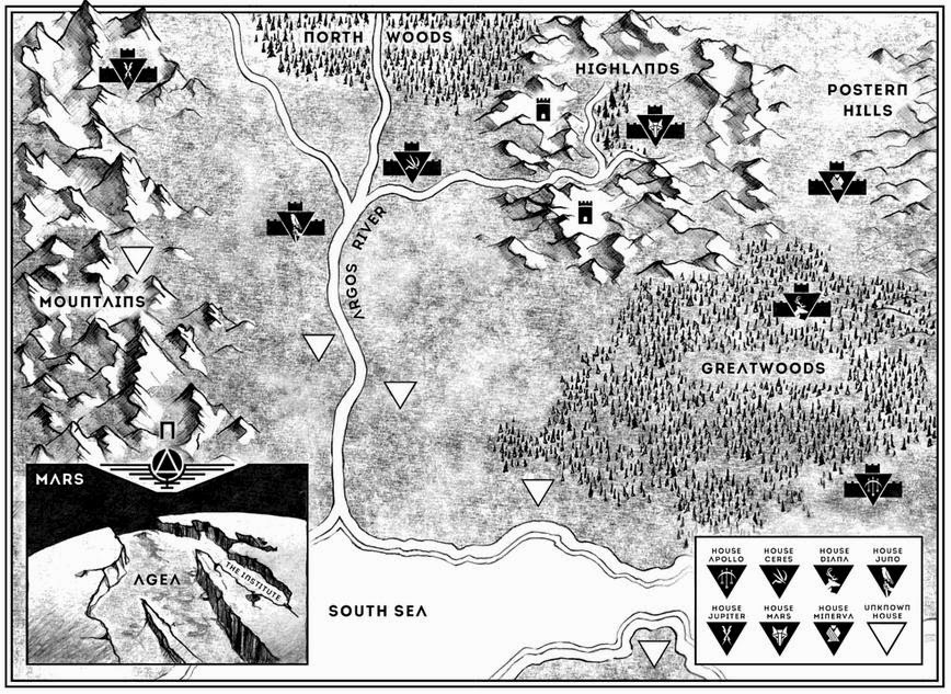 Map of Mars from Red Rising by Pierce Brown