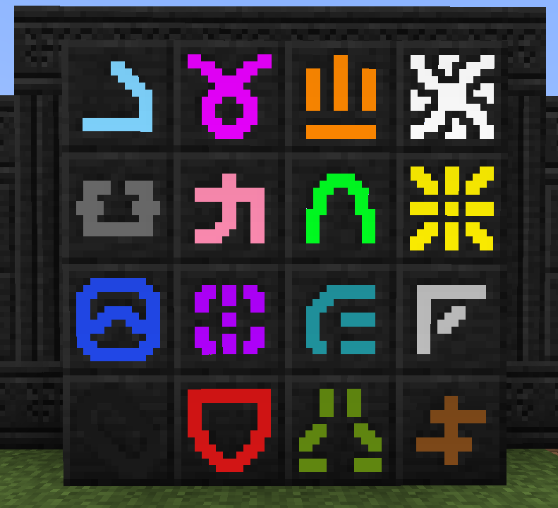 Символы майнкрафт Minecraft Minecraft