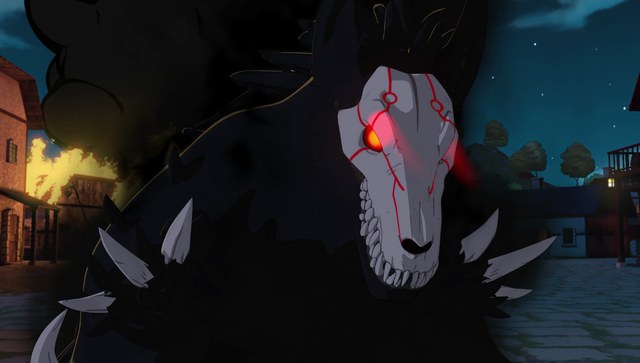 rwby alpha beowolf statue