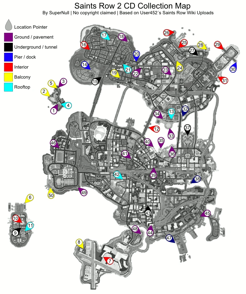 Image Saints Row 2 CD Collection Map.gif Saints Row Wiki FANDOM
