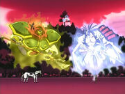 Yoh Vs. Ren Amidamaru Vs. Bason