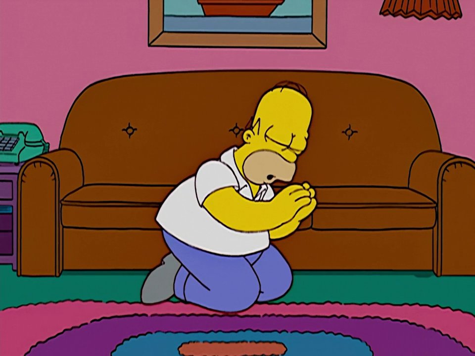 Image result for The simpsons praying