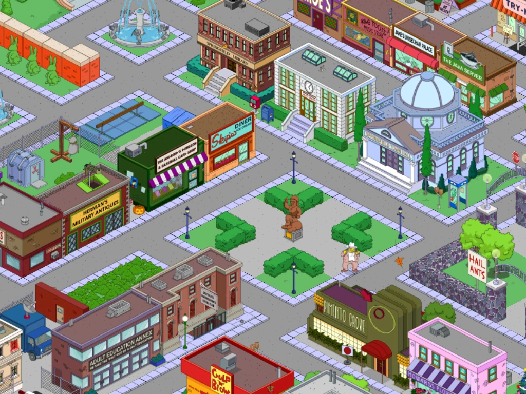 Image Town square.PNG The Simpsons Tapped Out Wiki FANDOM