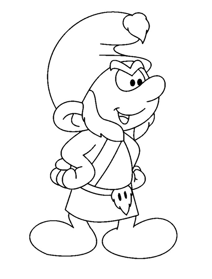 Uncoloured Pictures Of Cartoons Image Gutsy Cartoon Uncoloredjpg Smurfs Fanon Wiki
