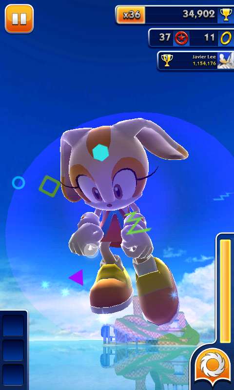 Image - Sonic Dash Cream In mid air with effects.png | Sonic News ...
