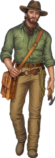 El arqueólogo del personaje