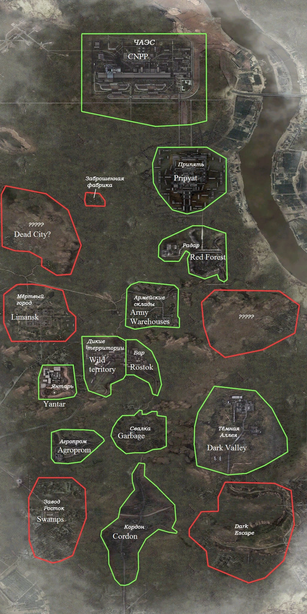 Image - MAP OF THE ZONE 2.jpg | S.T.A.L.K.E.R. Wiki | Fandom powered by ...