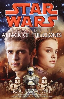 ATTACK OF THE CLONES novel cover - Anakin and Padmé