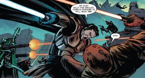 Antares Draco fighting Sith Floating World