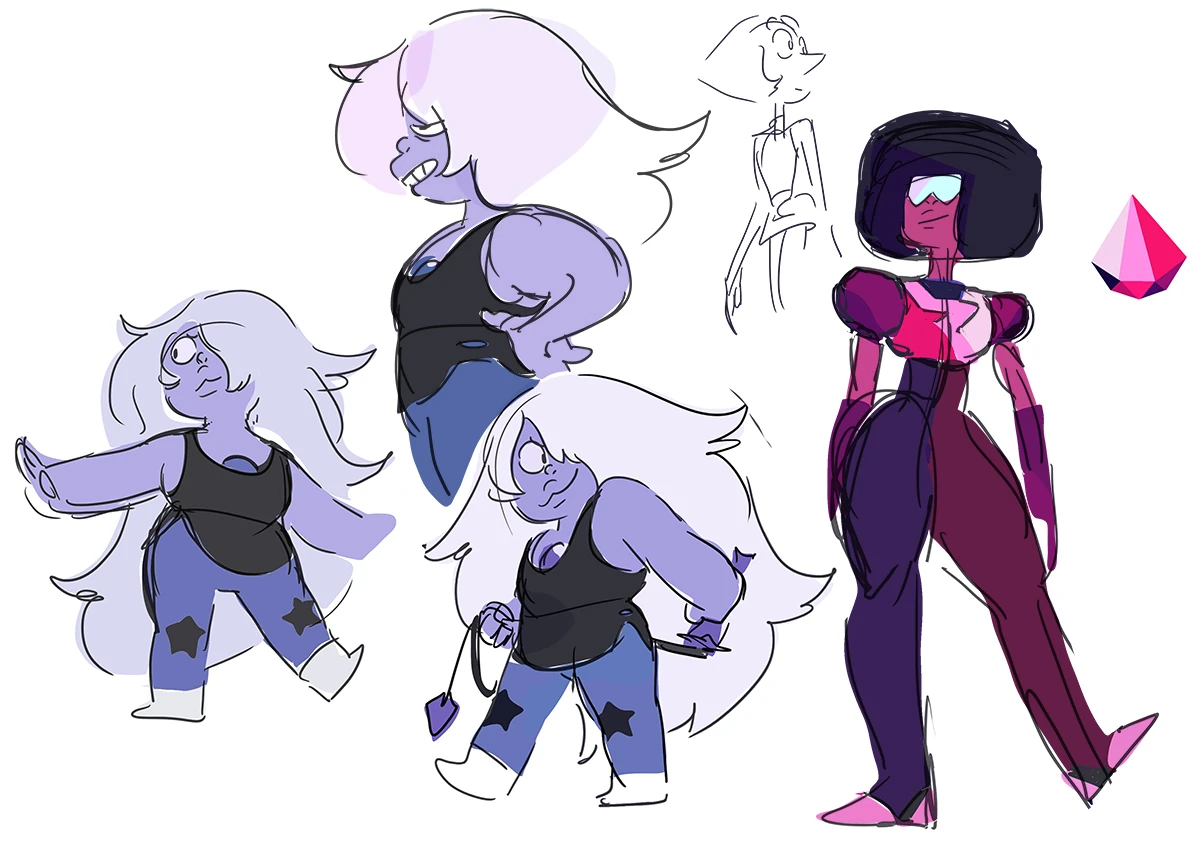 Image & Amethyst Outfit Concepts.jpg Steven Universe Wiki