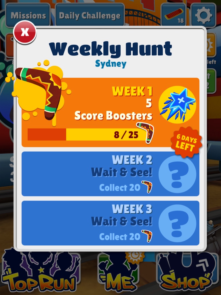Subway surf как сделать daily challenge