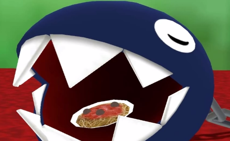 very nice shot with the chain chomp power moon very nice shot with the chain chomp power moon