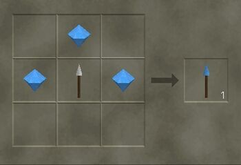 Craft a diamond spear